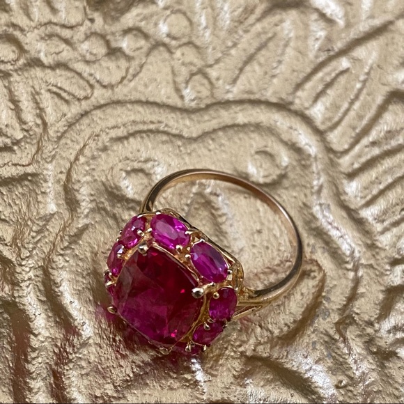 New 925 Lab Ruby Ring 8.5 - Picture 7 of 7